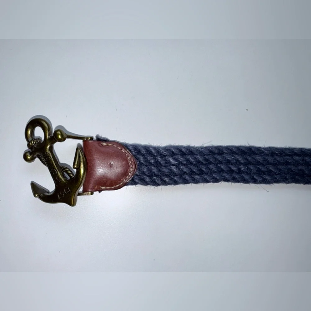 Ralph Lauren Polo Brass Anchor Rare 1967 Blue Rope Nautical collector Belt Small
